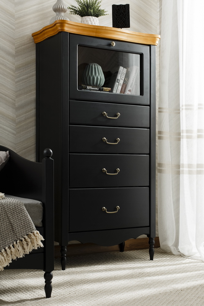 Сервант чёрный Айно №4