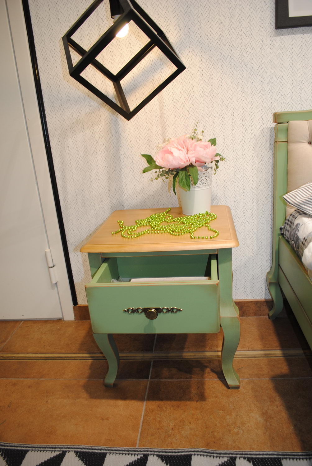 Тумба с ящиком белый прикроватная Ари-Прованс №1