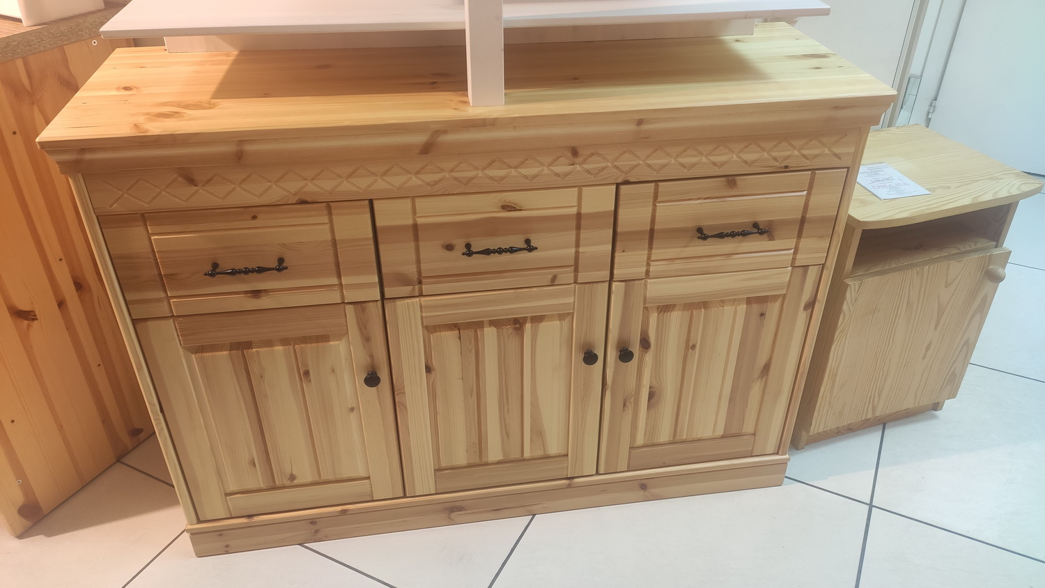 Комод с 3 ящиками массив сосны Дания №8