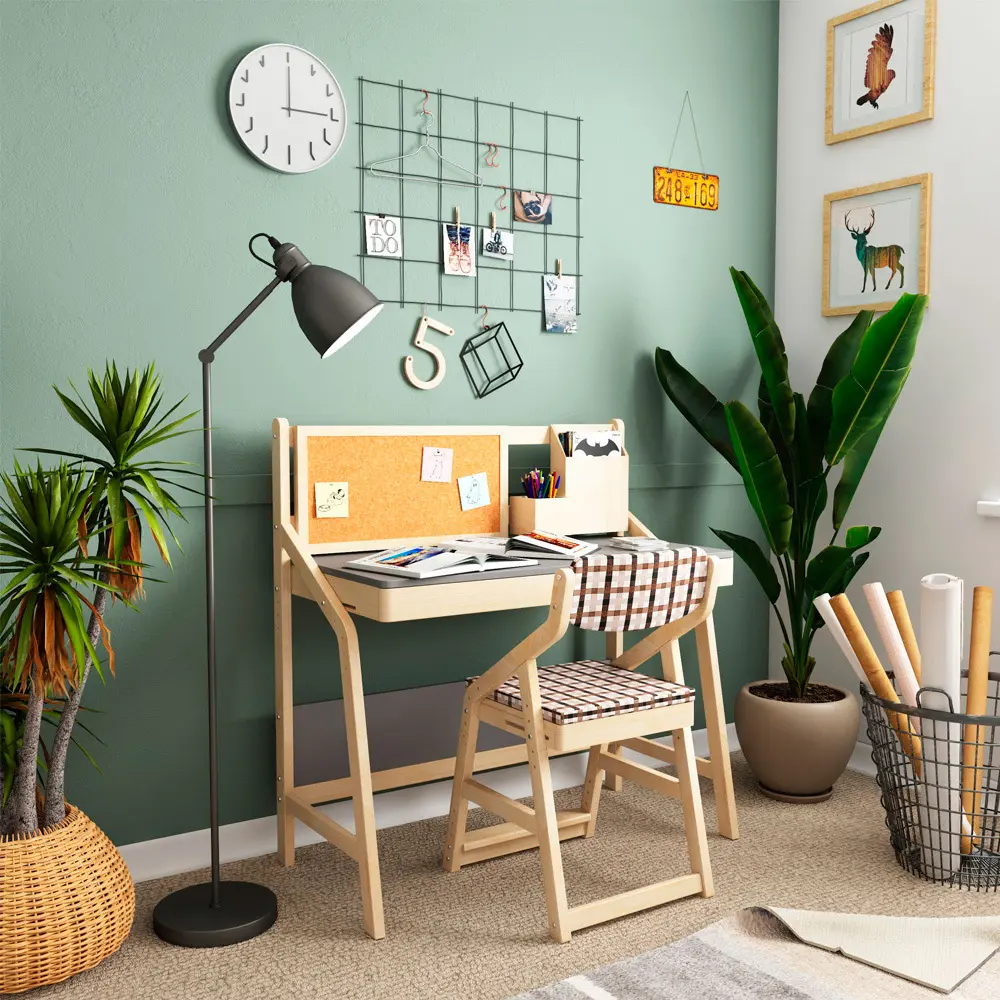 Стол массив Rabbit Wood UNO серый