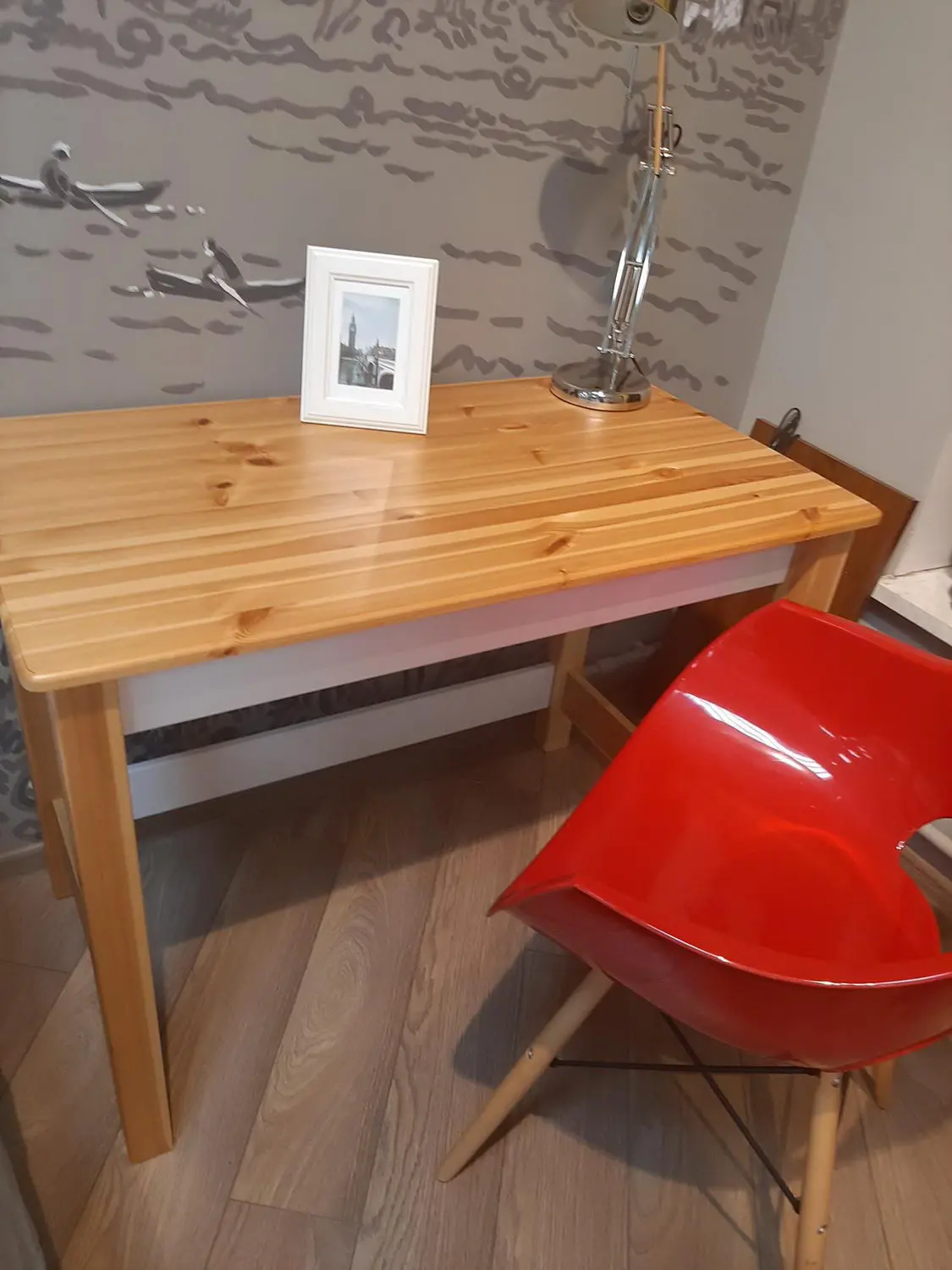 Детский стол белый с 1 ящиком ТК №3