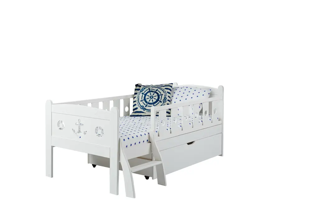 Кровать детская с ящиком массив сосны ТК №1 800х1800