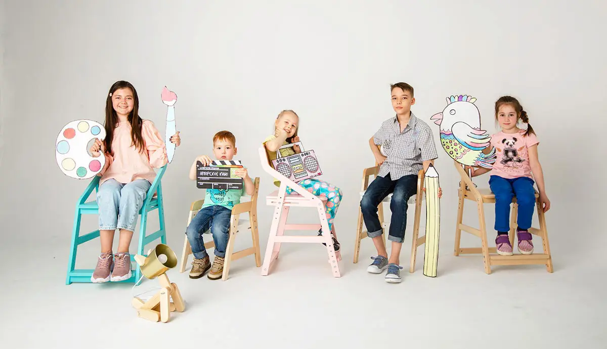 Стул деревянный голубой  Rabbit   Wood аква  