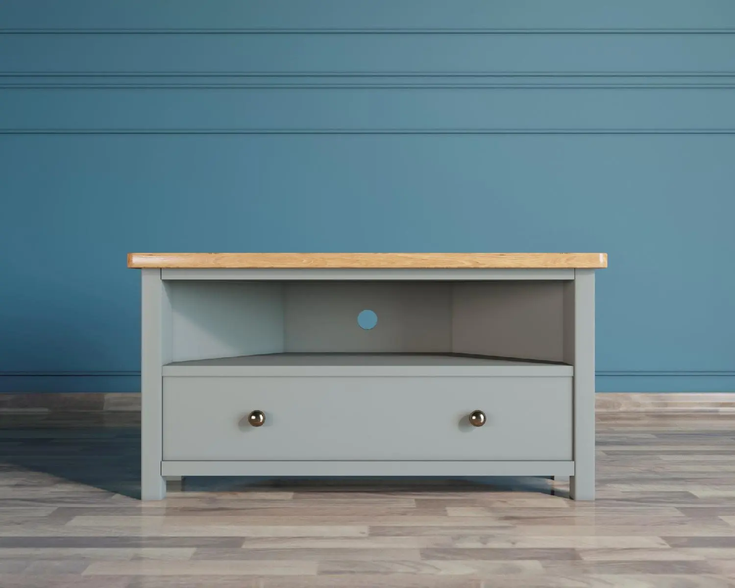 Комод под TV из дерева &quot;Jules Verne&quot; угловой серый