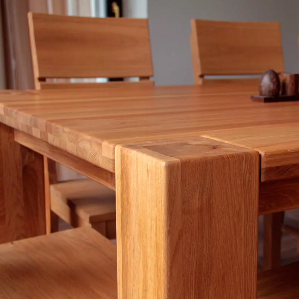 Стол обеденный из массива дуба Аляска 1400 (нога 120) "SR"