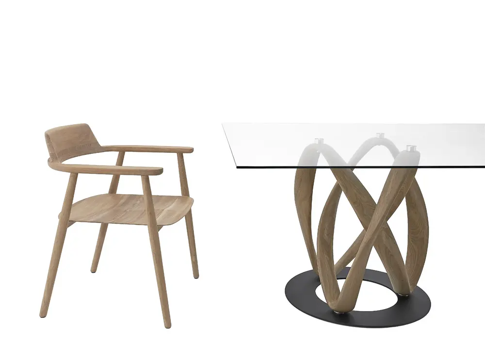 Стол Инфинити прямоугольный стекло двойной 2200