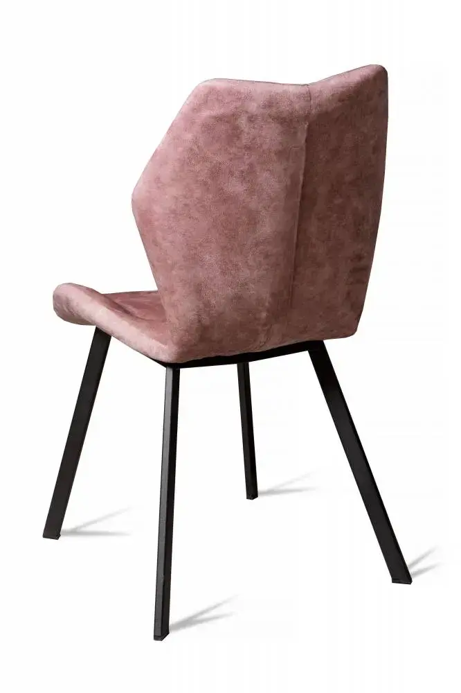 СТУЛ РИМ (ВЕЛЮР КОРАЛЛ, черный муар)