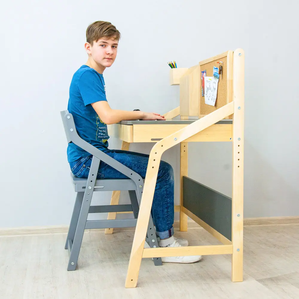 Стол массив Rabbit Wood UNO серый