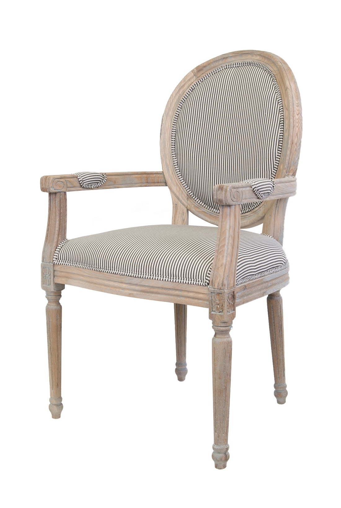 Мягкий стул с подлокотниками Diella Pinstripe