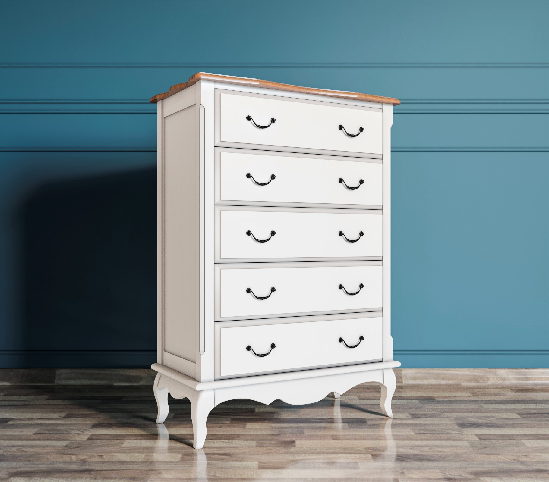 Комод мдф «Leontina» на пять ящиков вертикальный