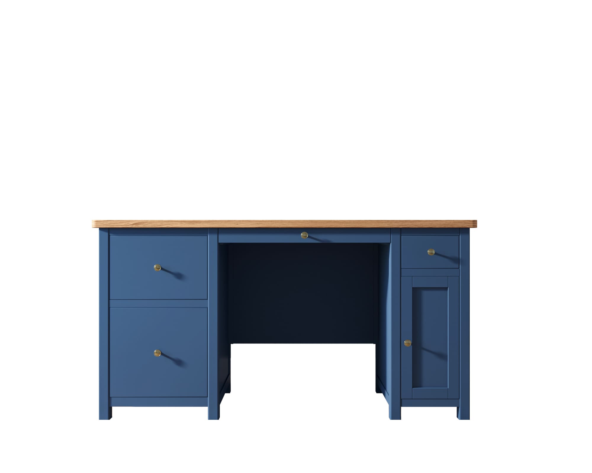 Большой рабочий стол "Jules Verne" с узкой тумбой