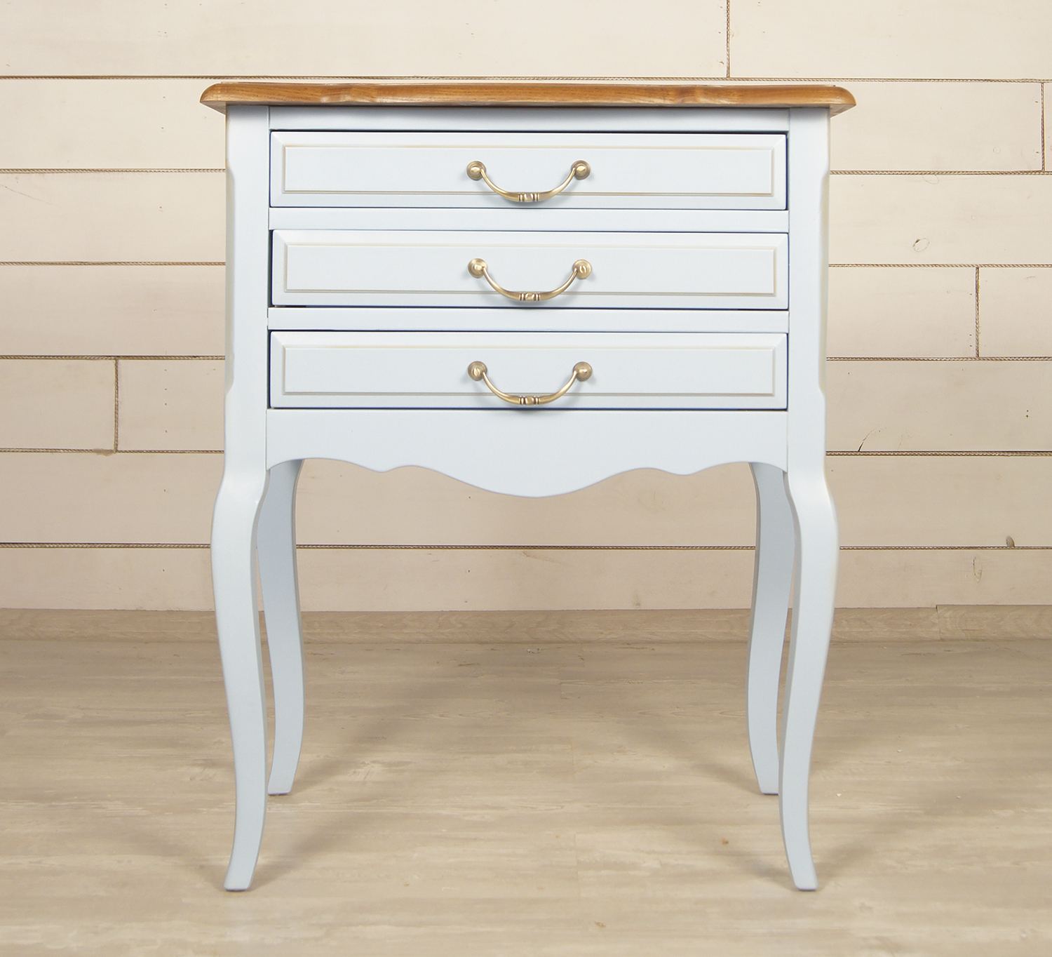 Тумба с 3 ящиками из дерева "Leontina Blue"