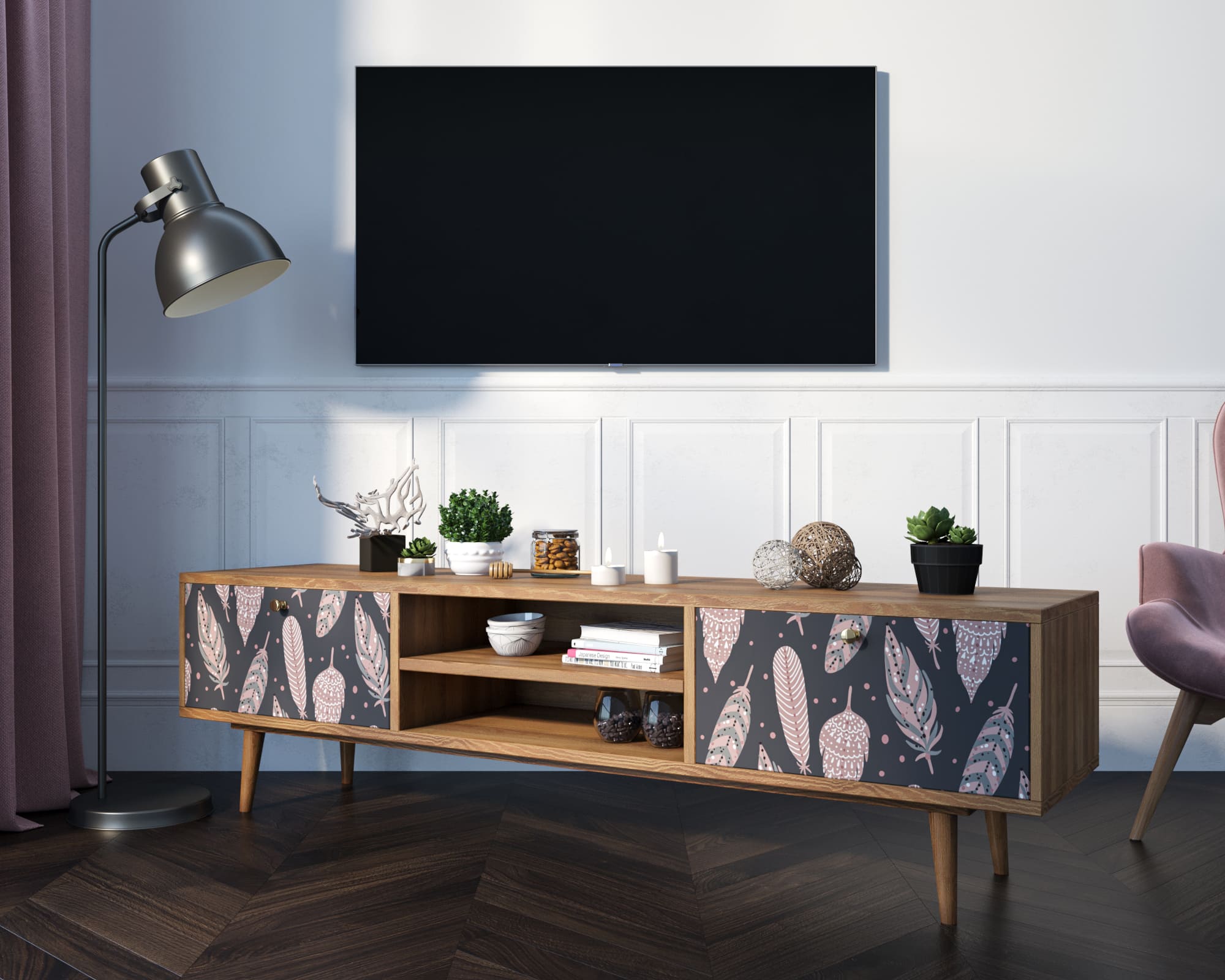 Комод "Berber" с нишей низкий под TV