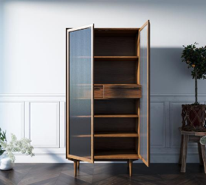 Буфет "Bruni" высокий с витражными стеклами