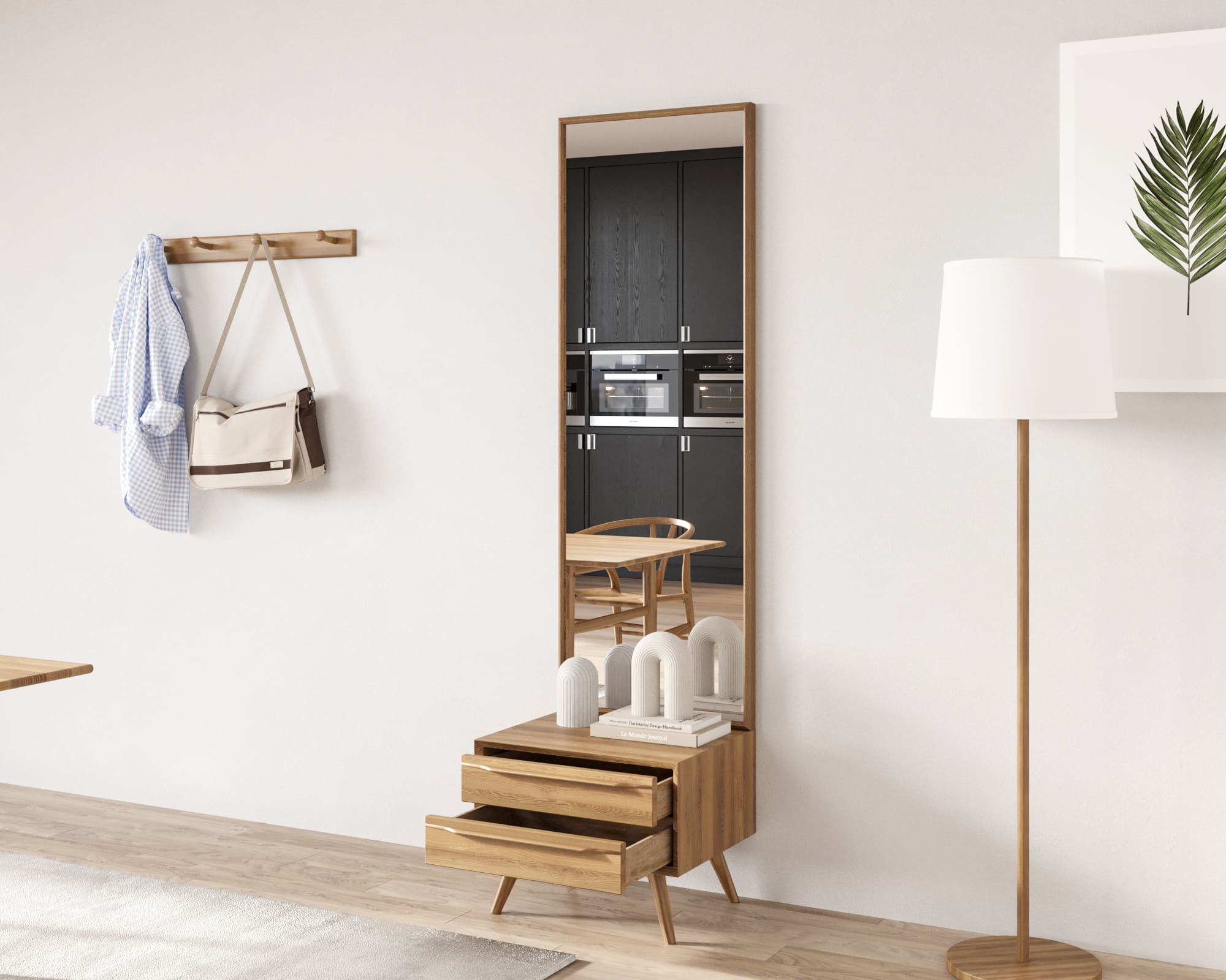 Зеркало "Bruni" с тумбой