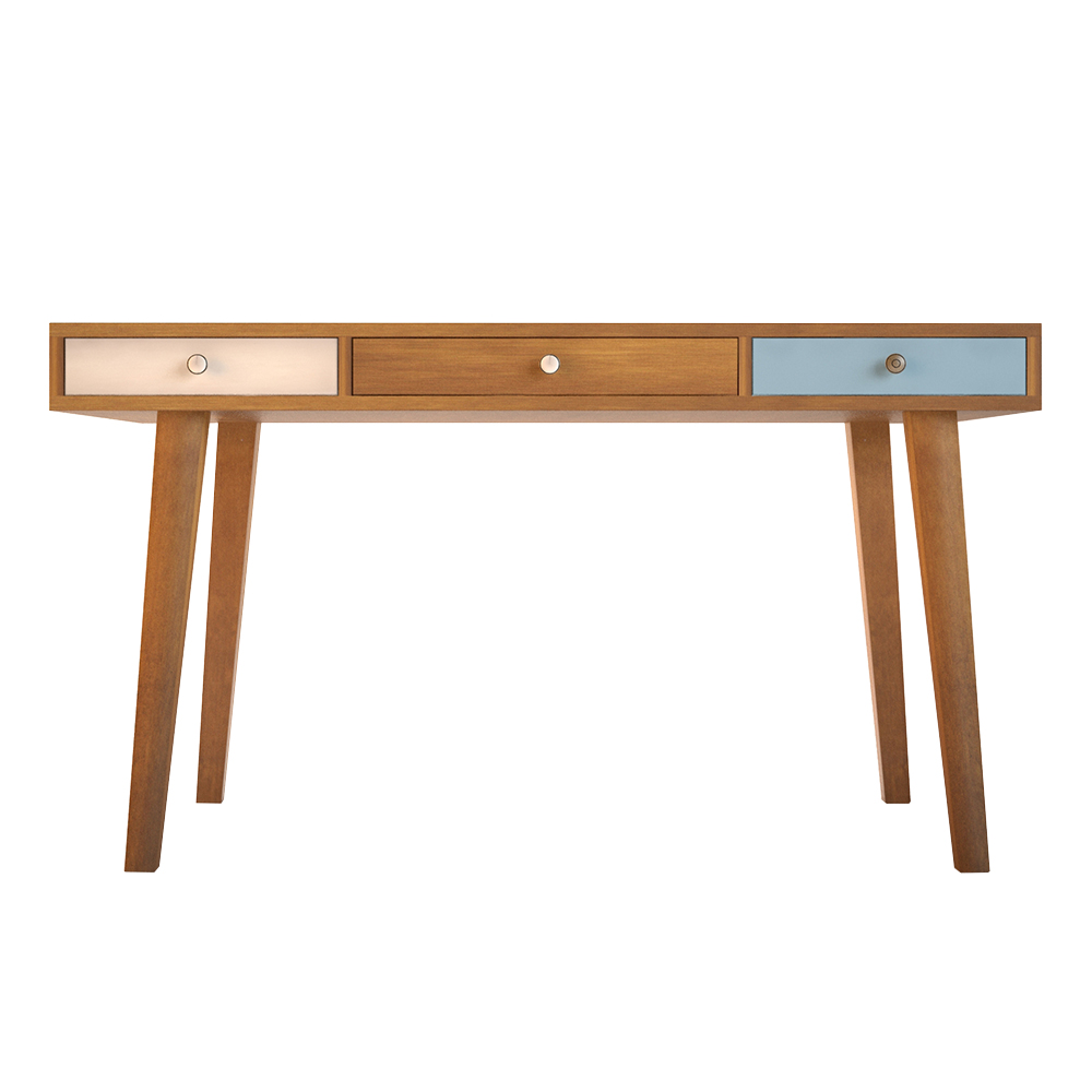 Рабочий стол из дерева "Aquarelle Birch" с тремя ящиками