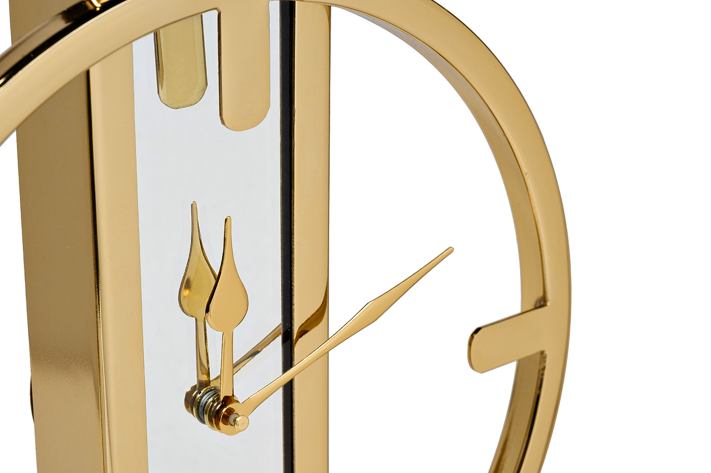 79MAL-5792 Часы настольные зеркальные  цвет золото H40см