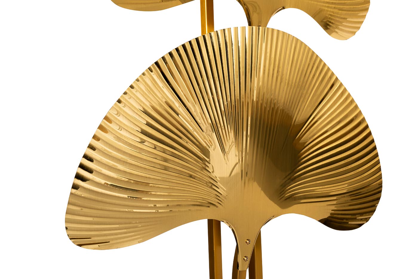 K2KM1125F-3 Торшер металлический "Гинкго" латунь 