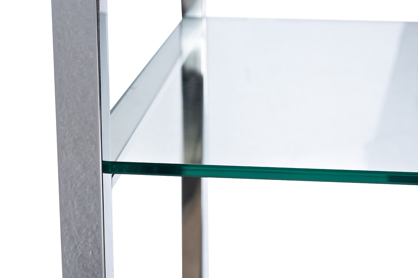 KFG087 Стеллаж "Полусфера" прозрачное стекло/хром 