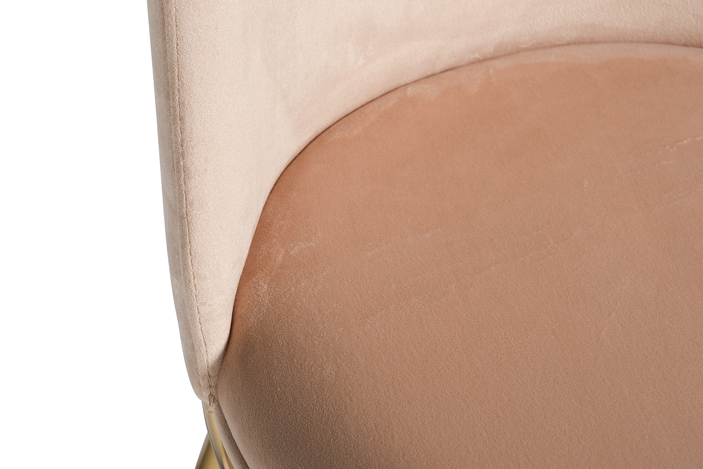 76AR-24GOLD Стул велюр бежевый/золото 