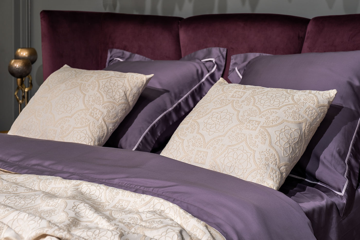 16AMR-NS5050-NAV BEG Наволочка декор. Тиара беж