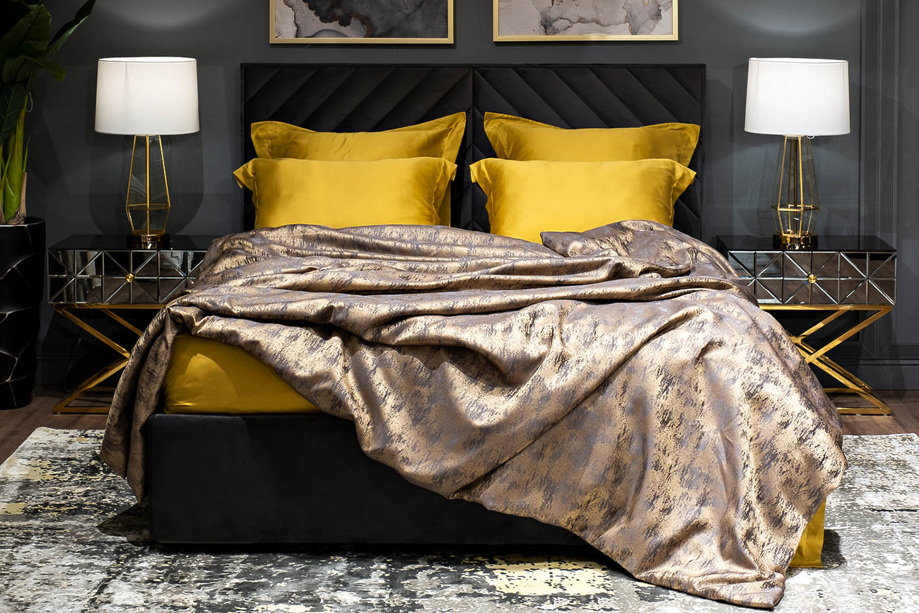 121GD-HOUST100-POKR ZOLSER-Покрывало HOUSTON золотое