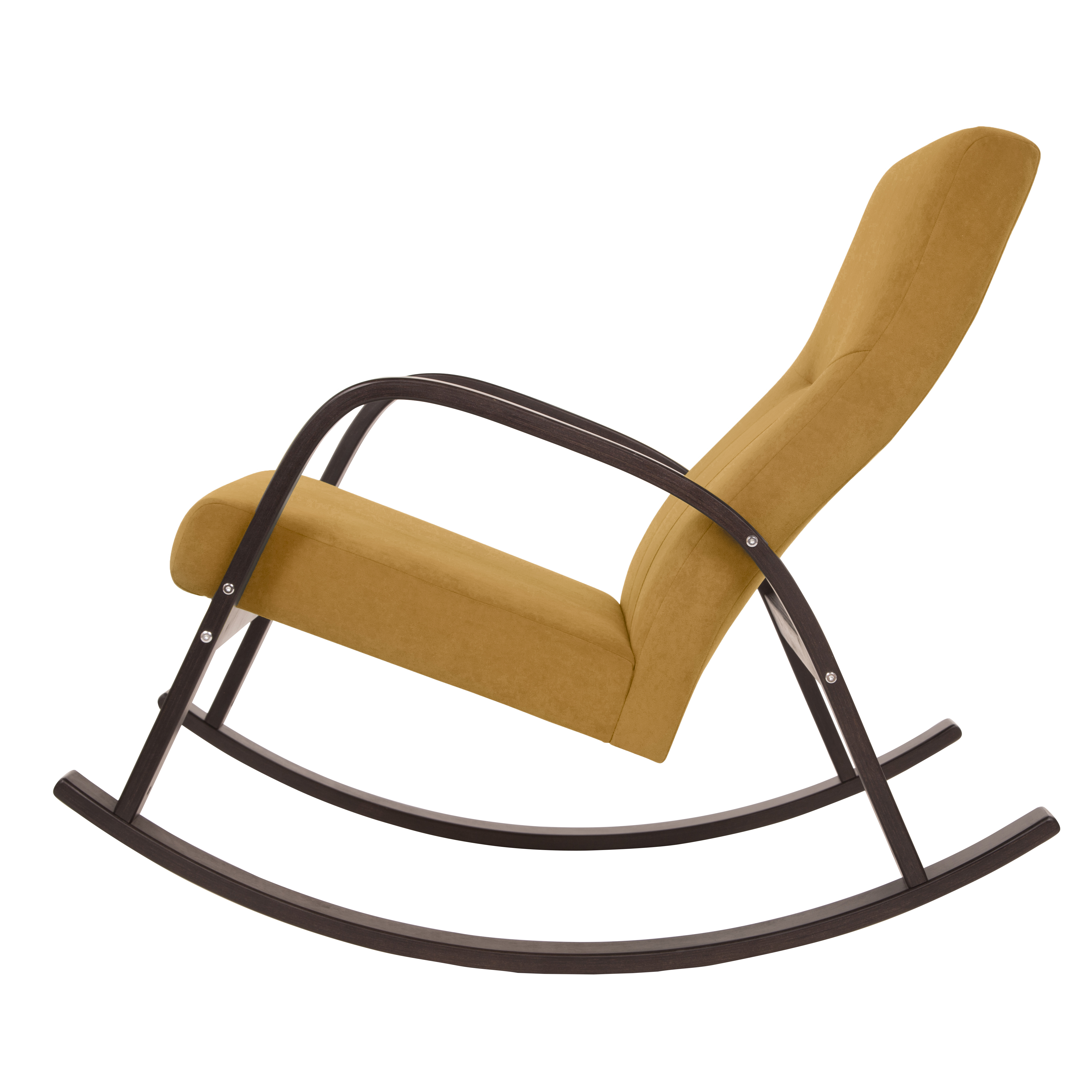 кресло-качалка Ирса  фреш 23 охра каркас  Орех