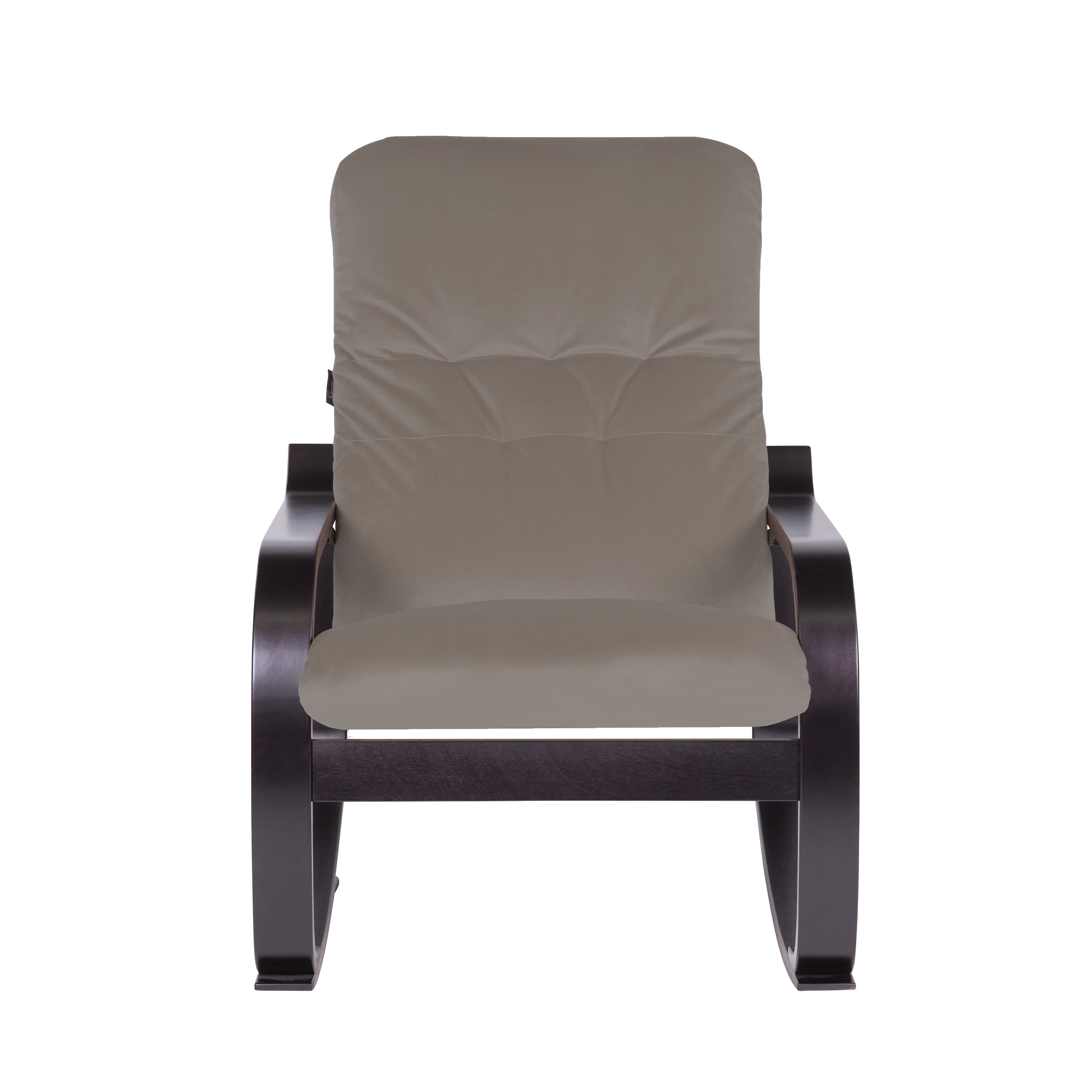 кресло-качалка Сайма  фреш 04 бежевый каркас  Орех