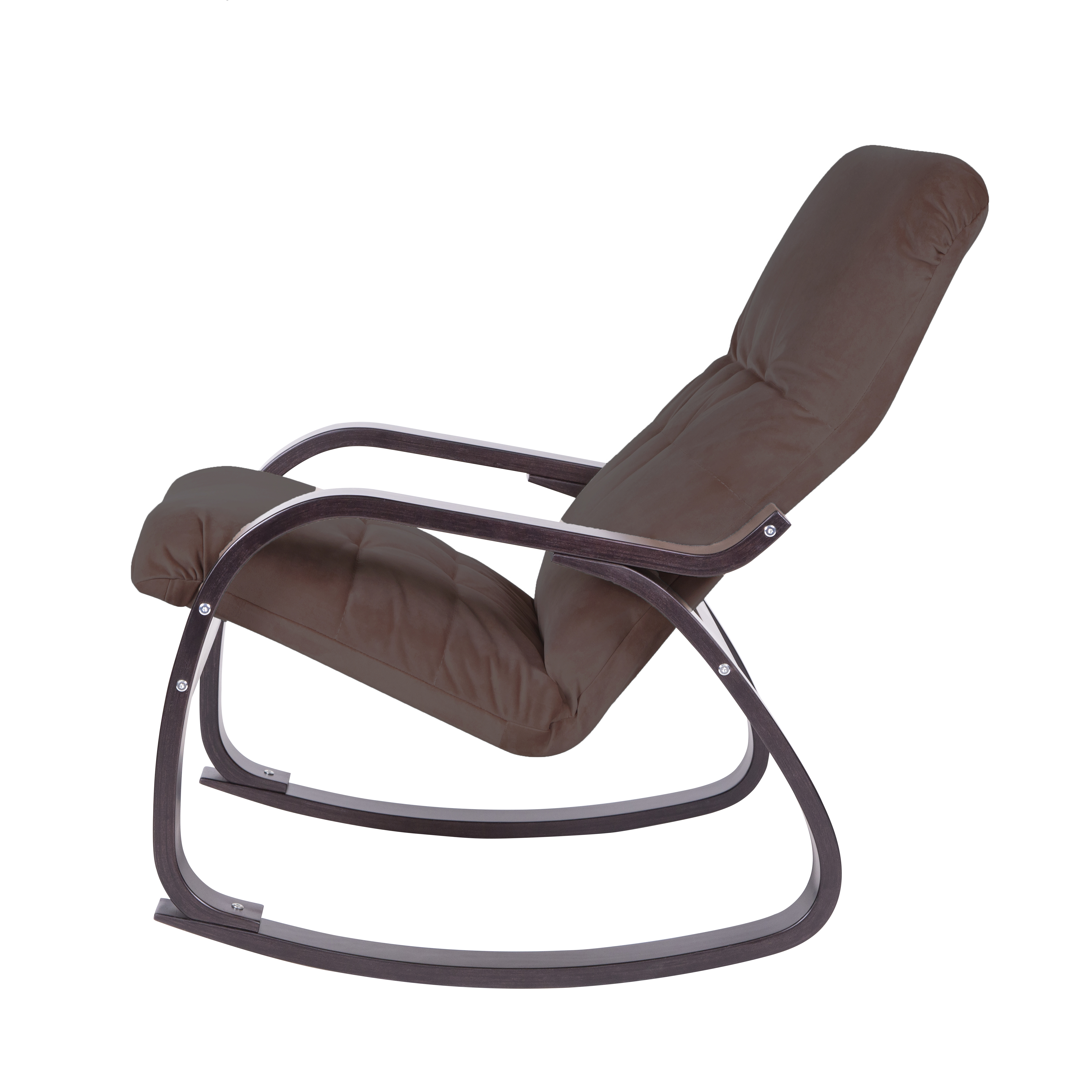 кресло-качалка Сайма  фреш 05 коричневый каркас  Орех