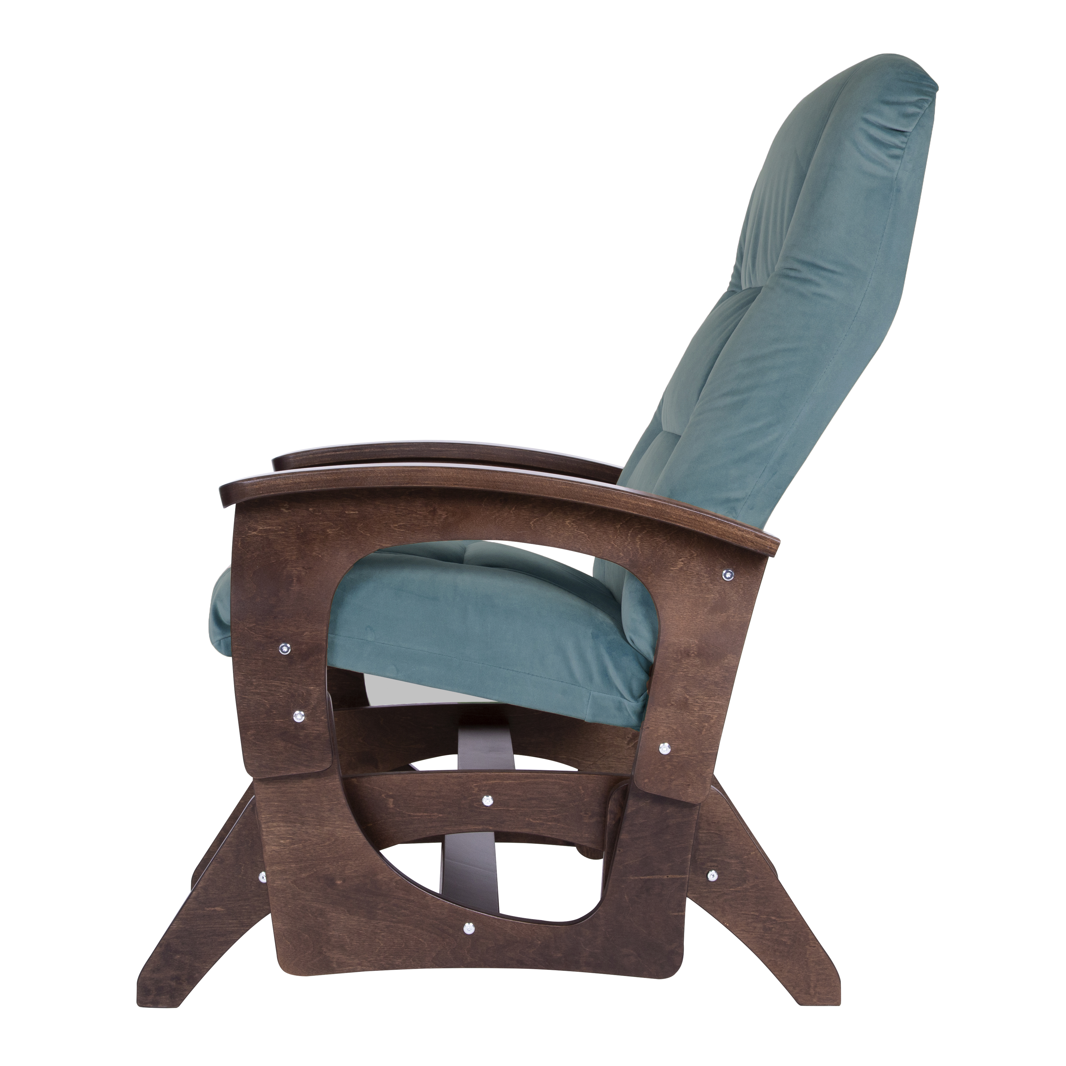 кресло-качалка глайдер Орион  Фреш 27 океан каркас  Орех