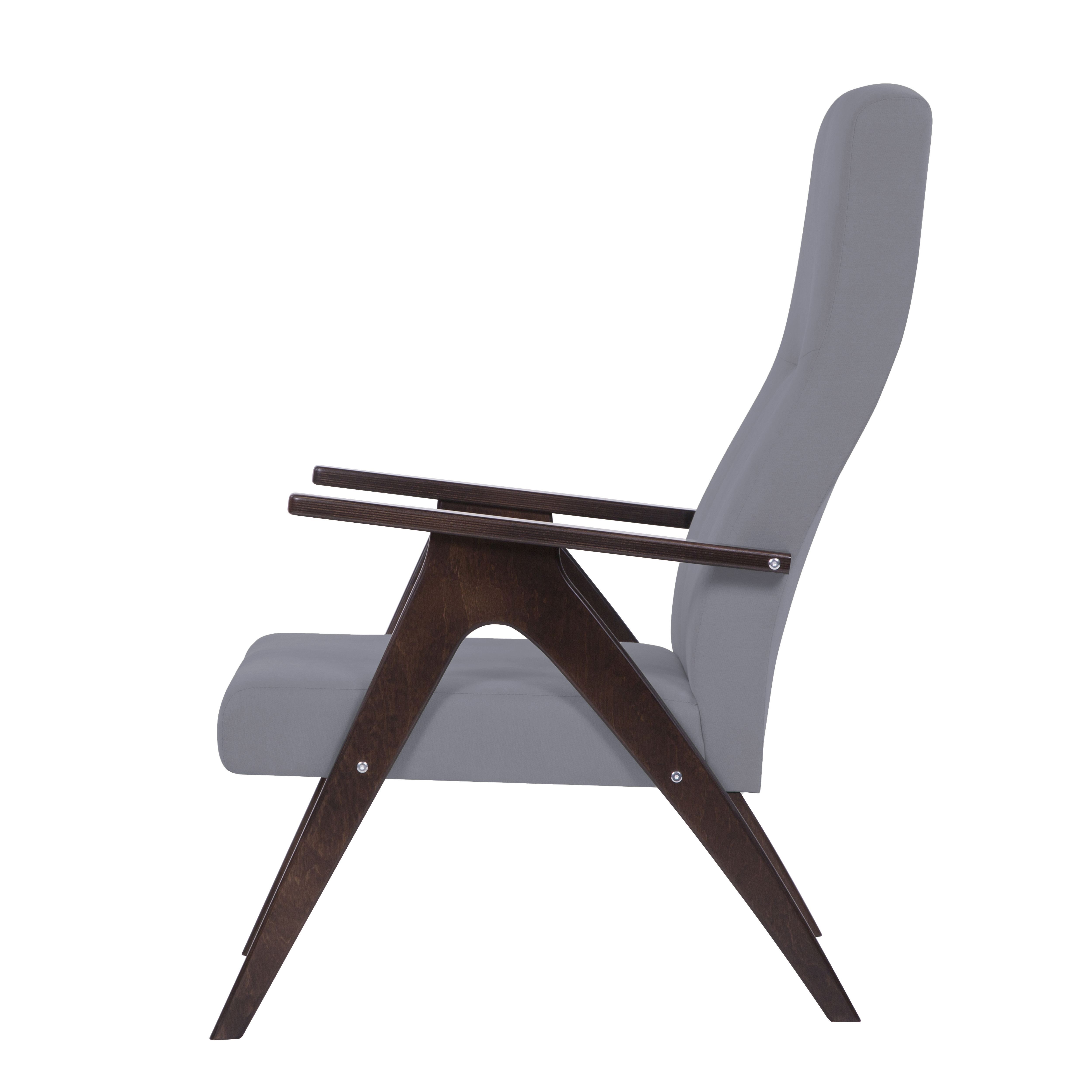 кресло Оскар Фреш 12 светло-серый каркас Орех