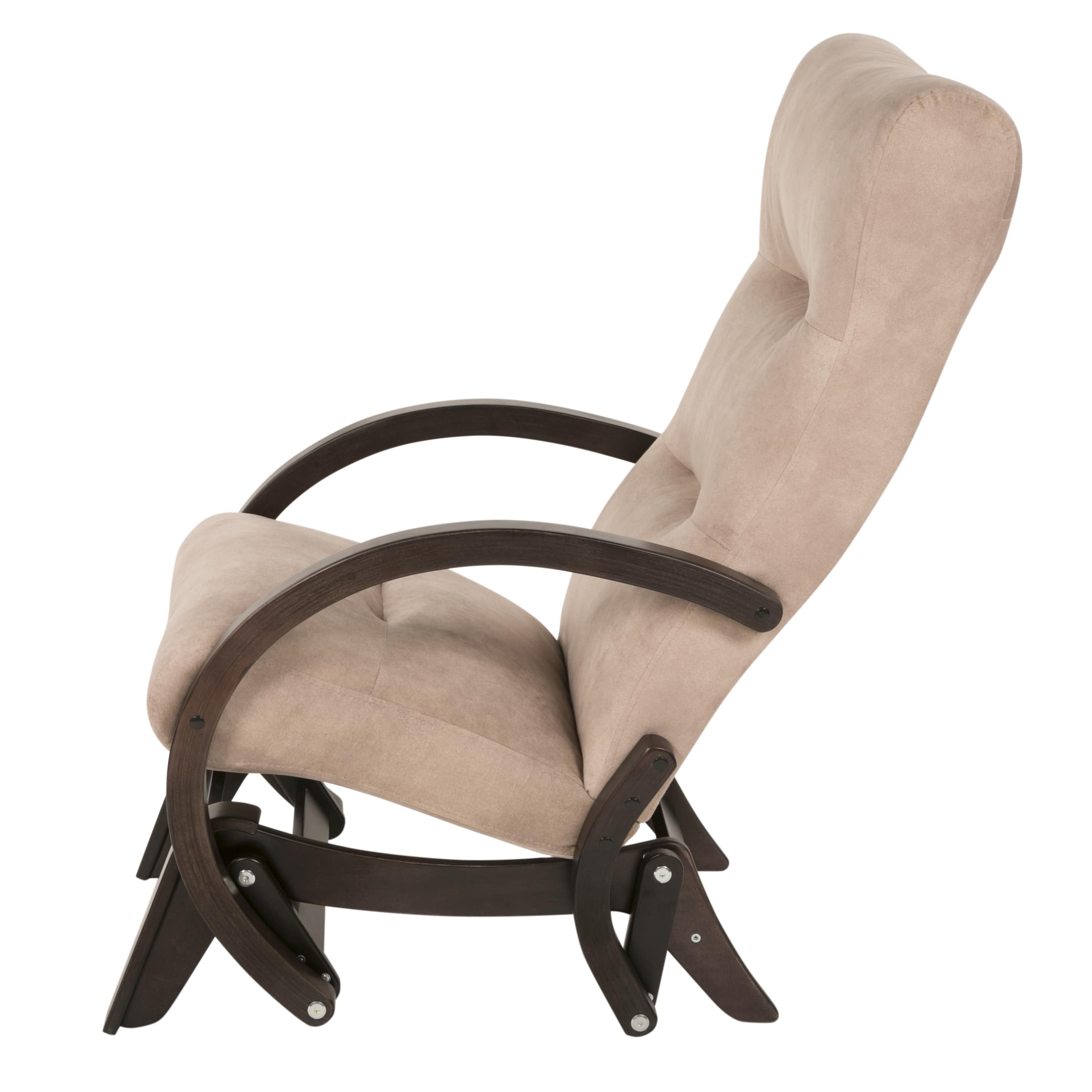 кресло-качалка глайдер Мэтисон  Крем-брюле каркас  Венге структура