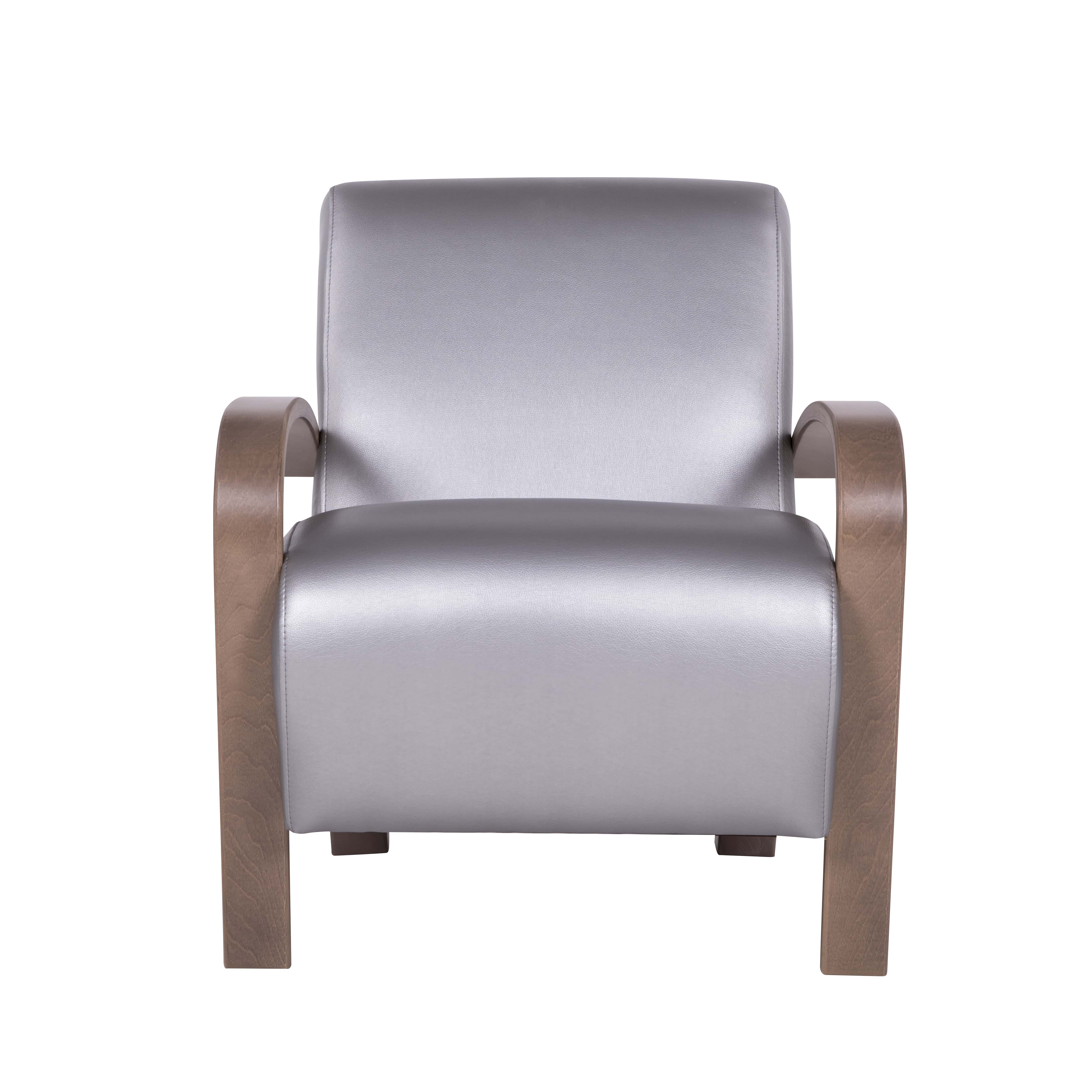 кресло Балатон  Экокожа серебро каркас  Шимо