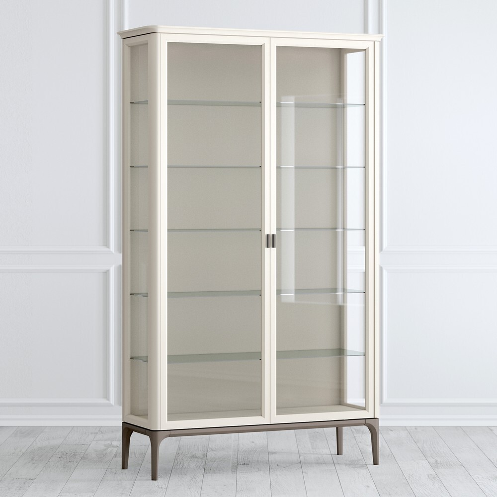 Витрина стеклянная большая белая Pr14NRA