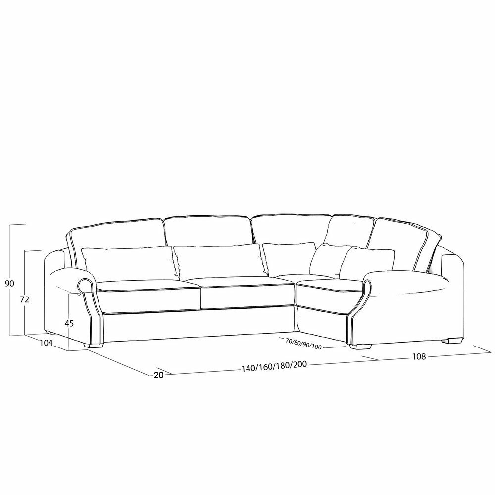 Диван Kane (с механизмом) DKa-VR-180-K03-Ka-B18