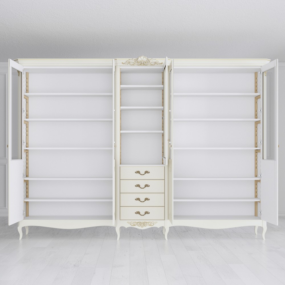 Библиотека 5 дверей с ящиками 