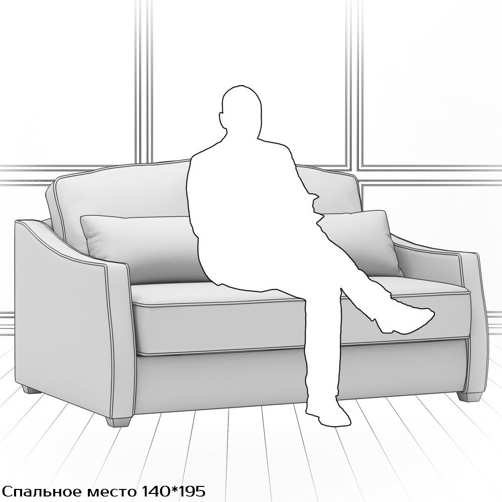 Диван Infante DIf-I-160-K03-KaB03-0402