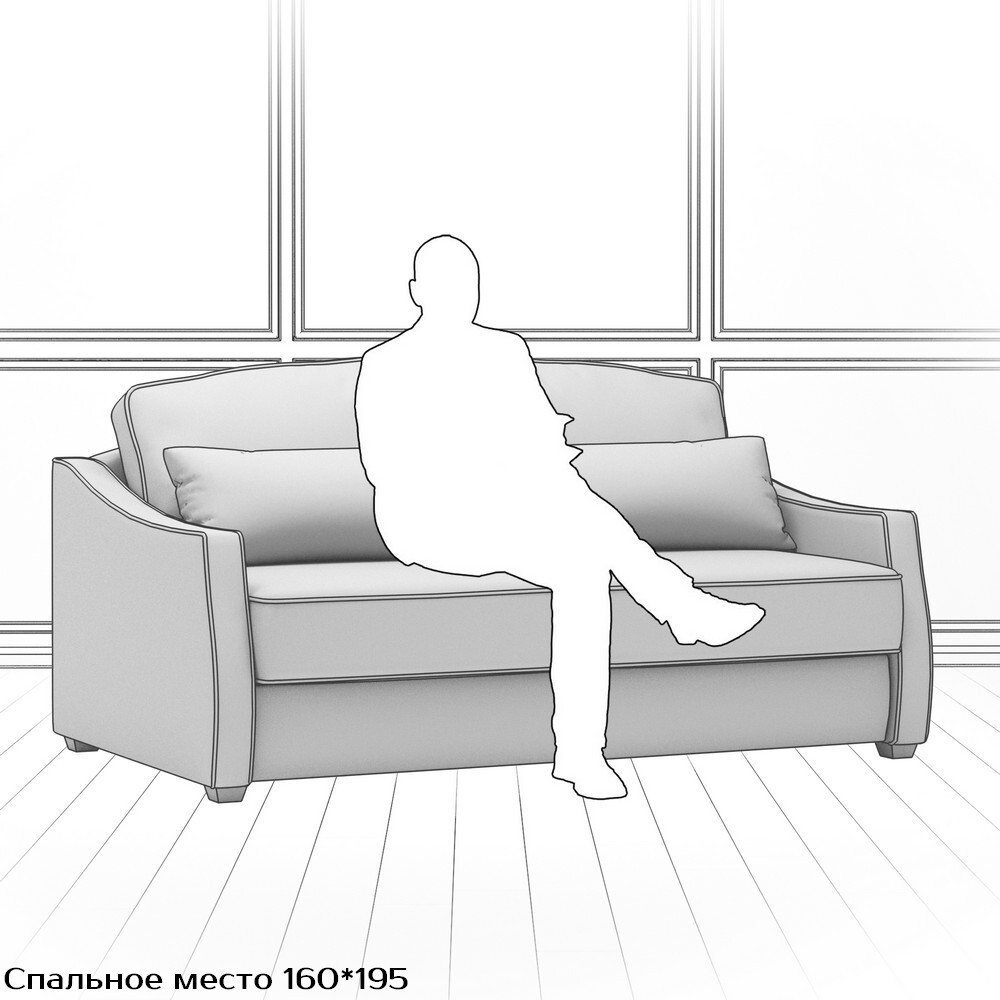 Диван Infante DIf-I-160-K03-KaB19-0391