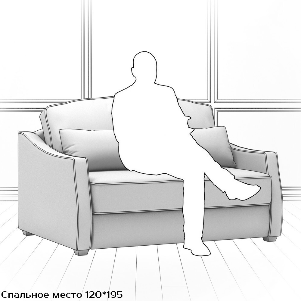 Диван Infante DIf-I-160-K03-KaB15-0366