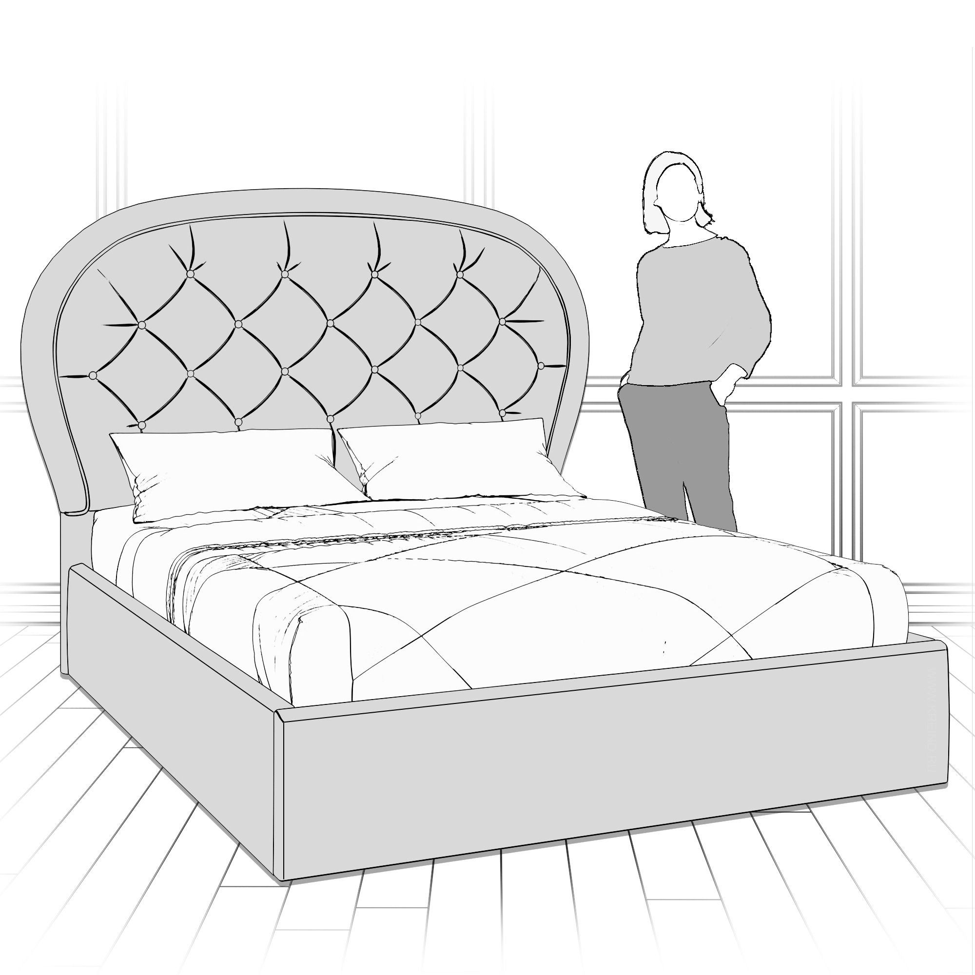 Кровать с подъемным механизмом K50-1200-B15