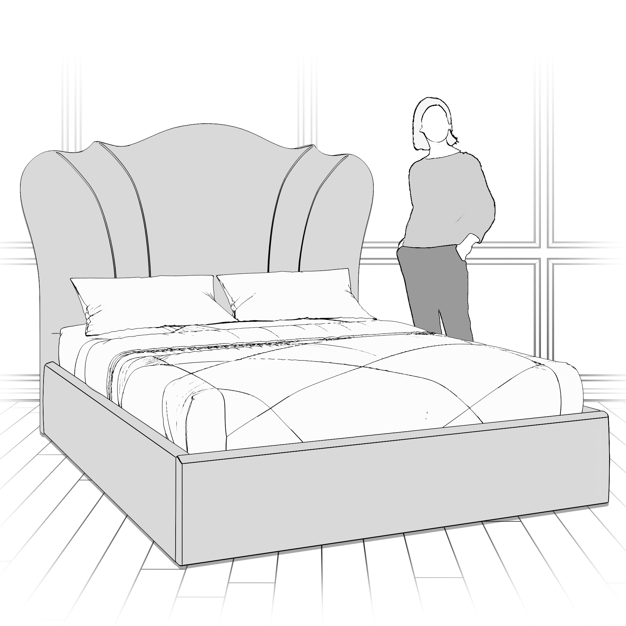 Кровать с подъемным механизмом K60-1400-B05