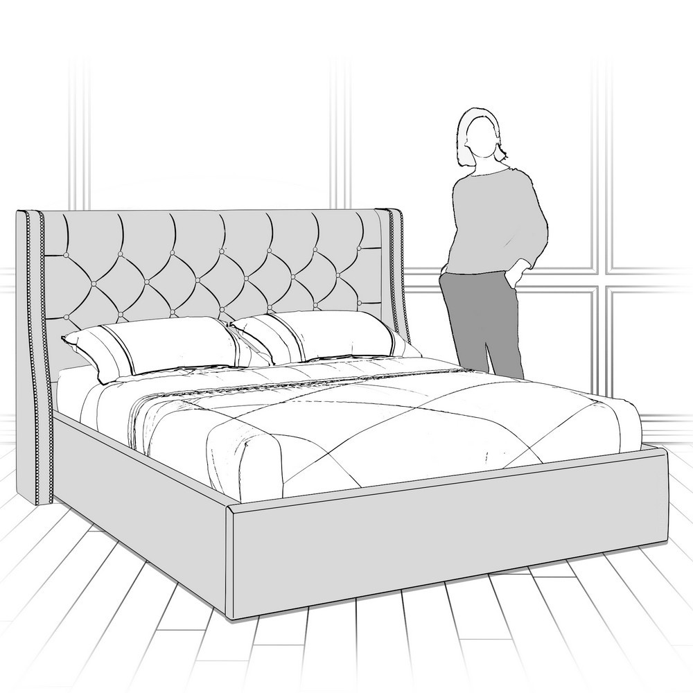 Кровать с подъемным механизмом K11Y-1600-N-B08