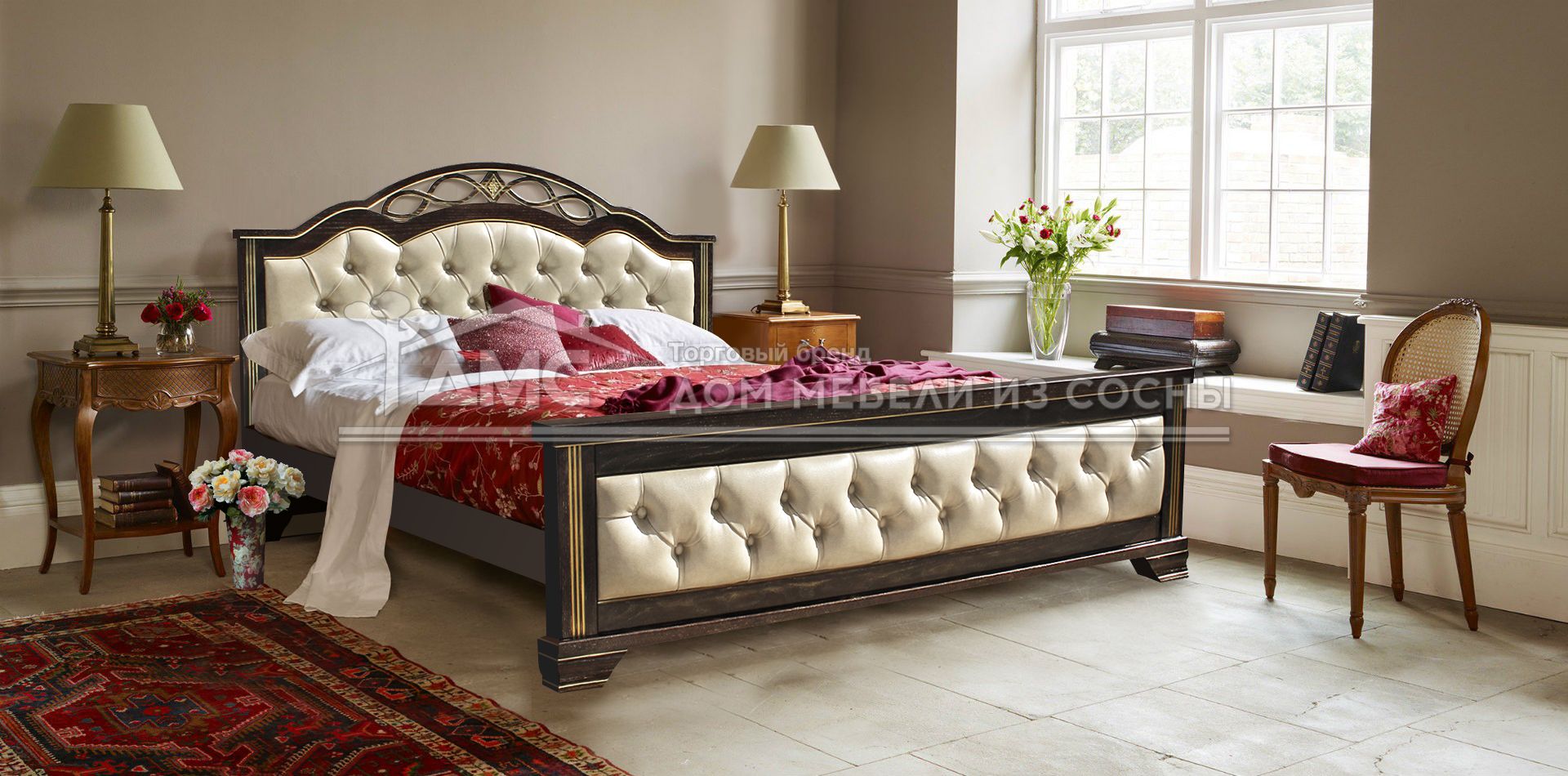 Кровать Камила с мягкой спинкой 2000х2000
