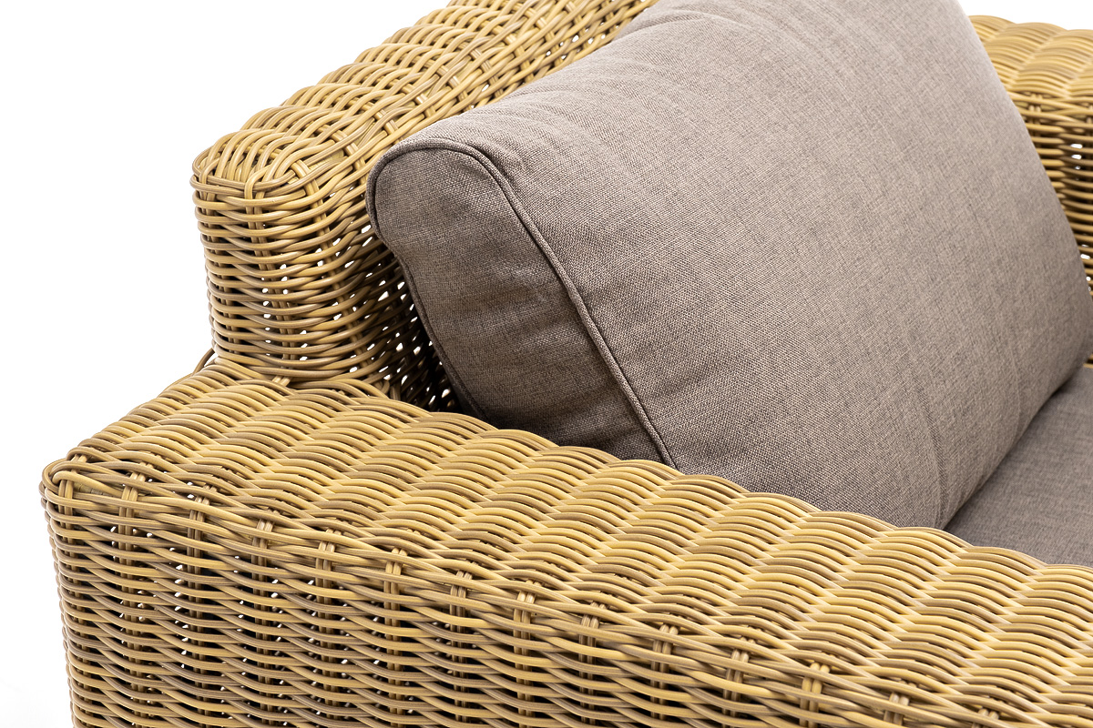 "Боналли" лаунж-зона из искусственного ротанга, цвет соломенный 
