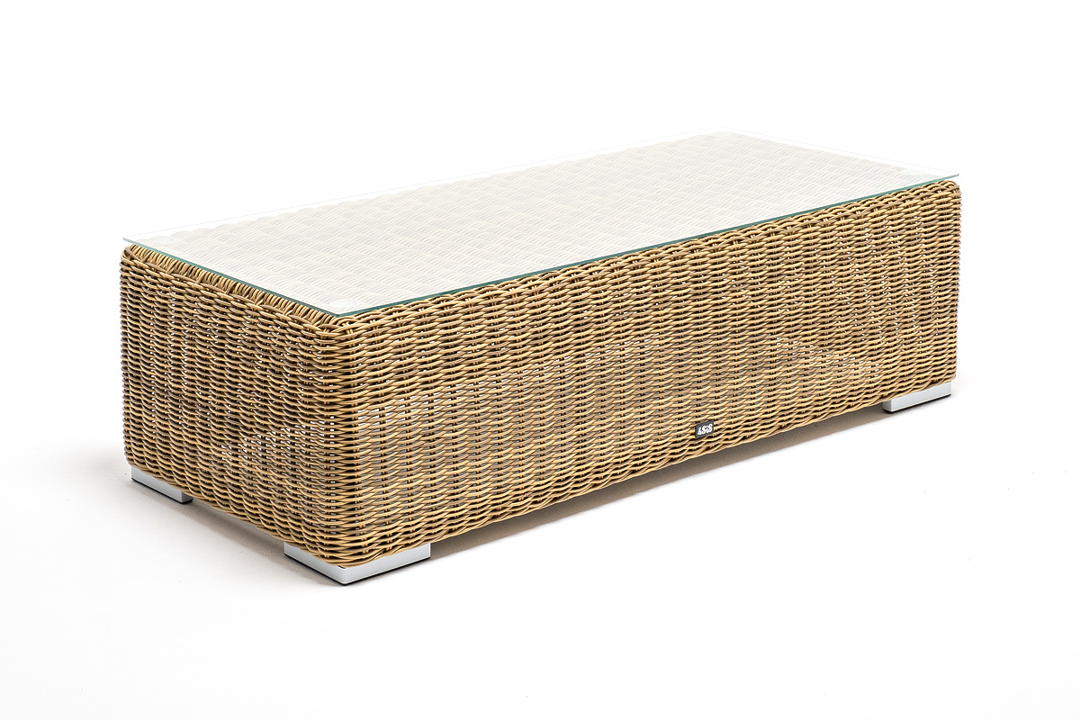 "Боналли" лаунж-зона из искусственного ротанга, цвет соломенный 