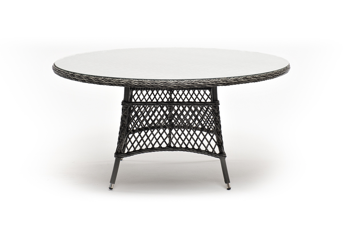"Эспреззо" плетеный круглый стол, диаметр 150 см, цвет графит