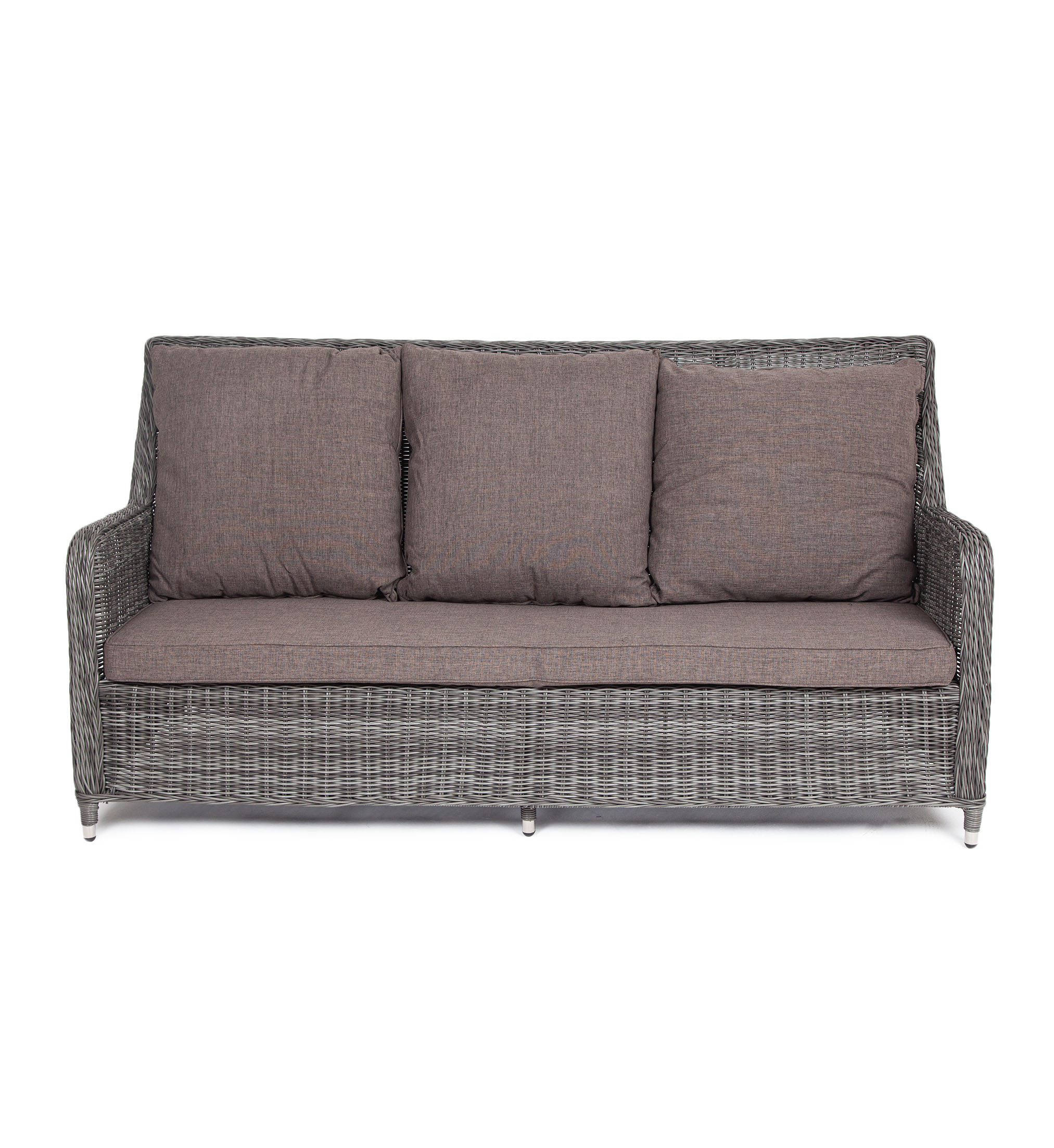 "Глиссандо" диван трехместный из искусственного ротанга, цвет графит