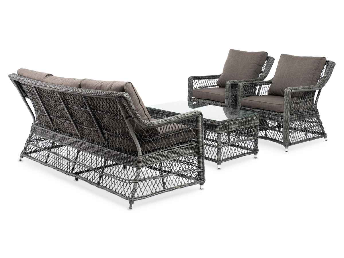 "Грандинелли" лаунж-зона из искусственного ротанга, цвет графит