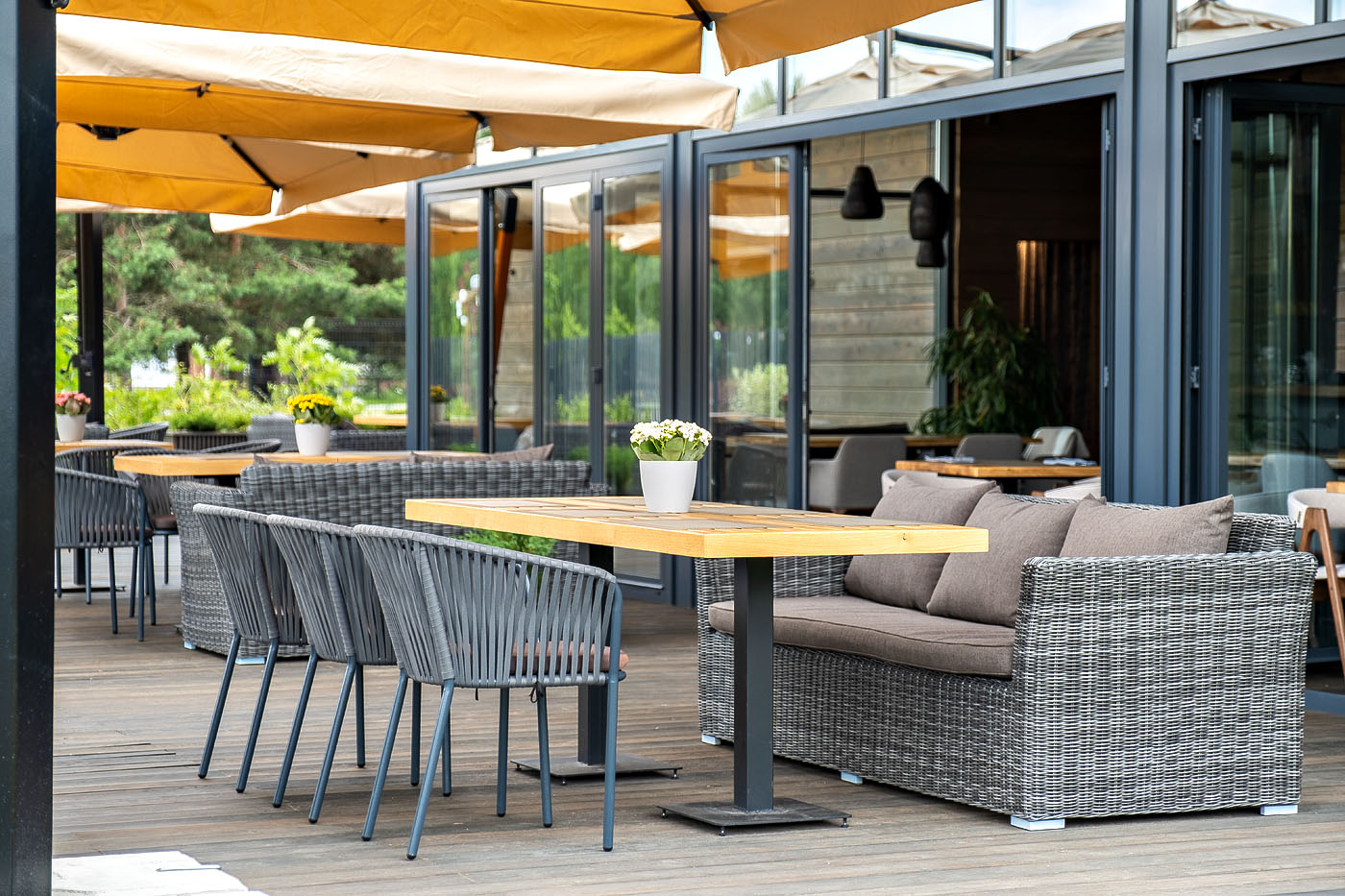 "Капуто" диван из искусственного ротанга трехместный, цвет графит