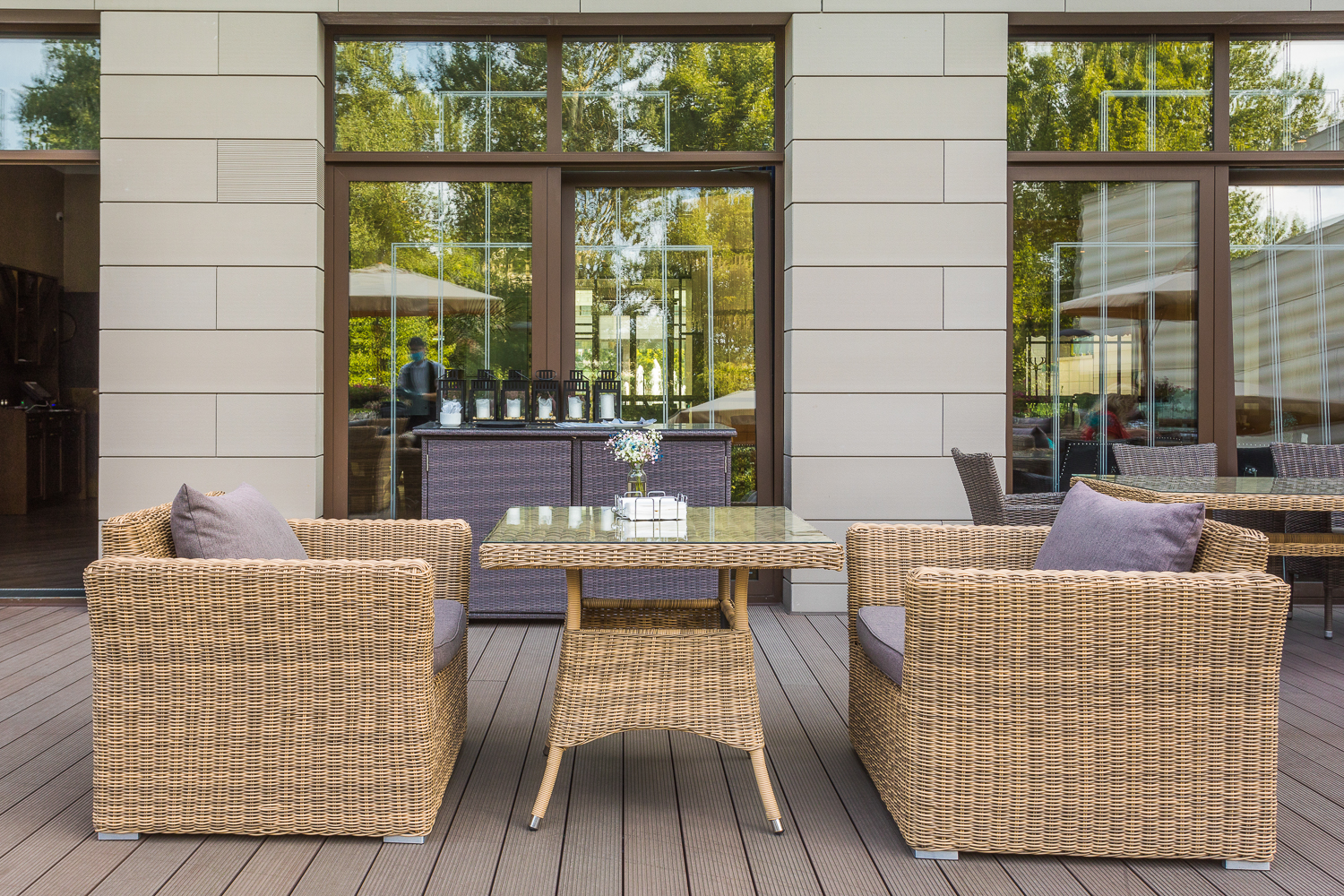 "Капуто" кресло из искусственного ротанга, цвет соломенный